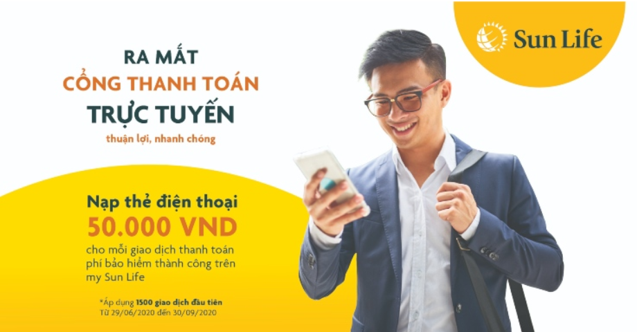 Sun Life Việt Nam khuyến khích Khách hàng thanh toán phí bảo hiểm không dùng tiền mặt