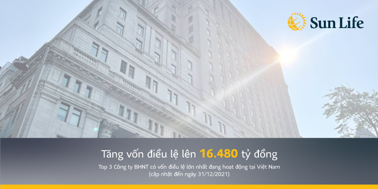Sun Life Việt Nam tăng vốn điều lệ lên 16.480 tỷ đồng
